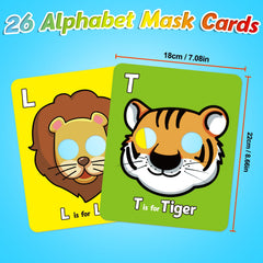 Aizweb alphabet animal mask dog is a portable learning tool