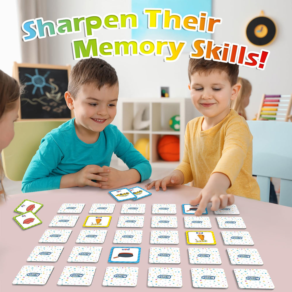 Aizweb CVC Word Match Game: durable cardboard tiles withstand classroom or home use.