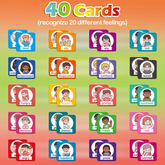 Aizweb Feelings Emotions Match Game tiles (40) for interactive group learning.