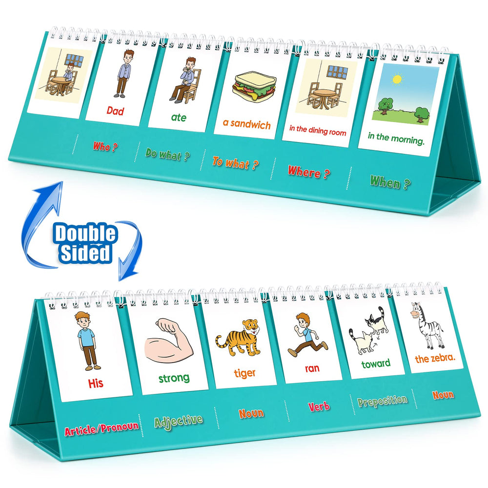 Aizweb Silly Sentence flip cards with pictures to boost reading enthusiasm.