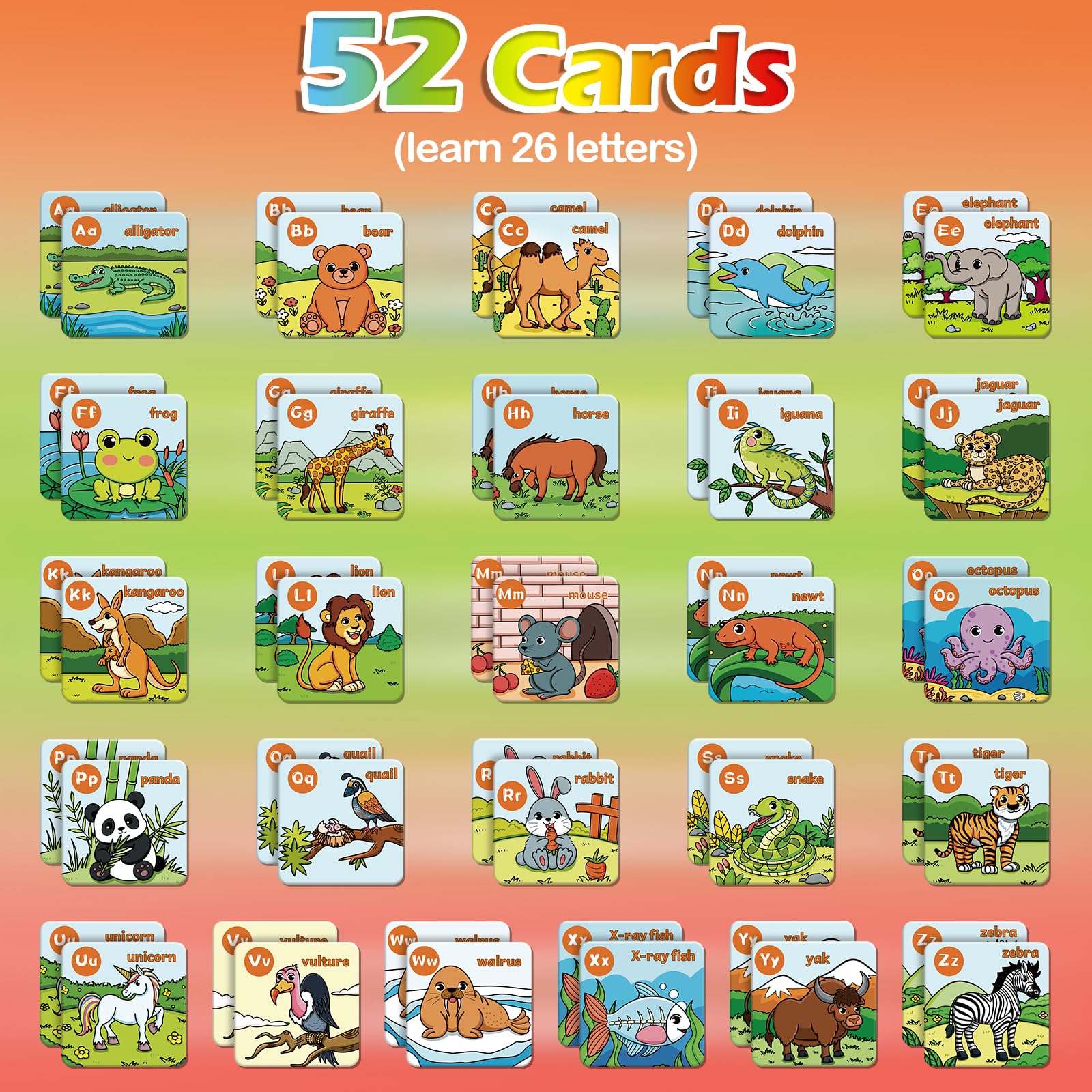 Aizweb toddler learning letters cards ideal for solo or small-group classroom play.