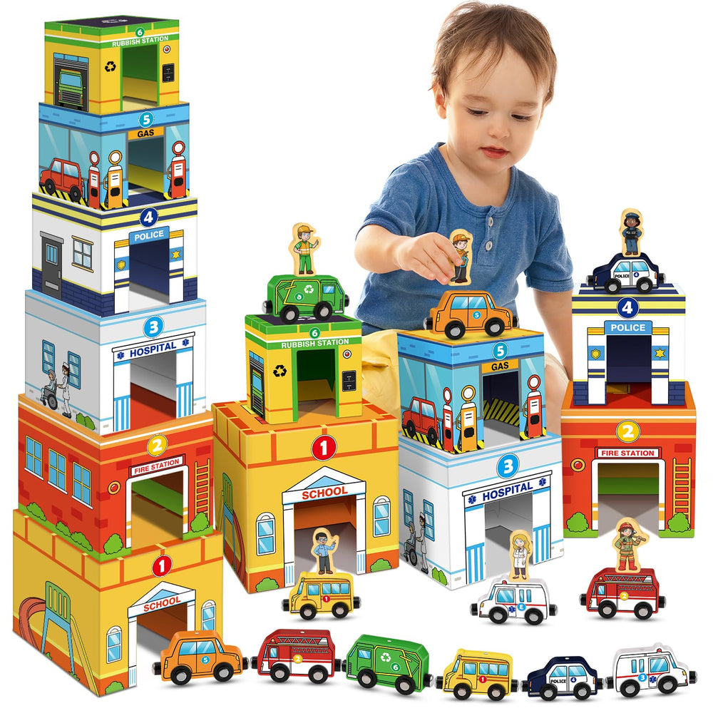 Aizweb toddler nesting boxes for sorting and stacking play