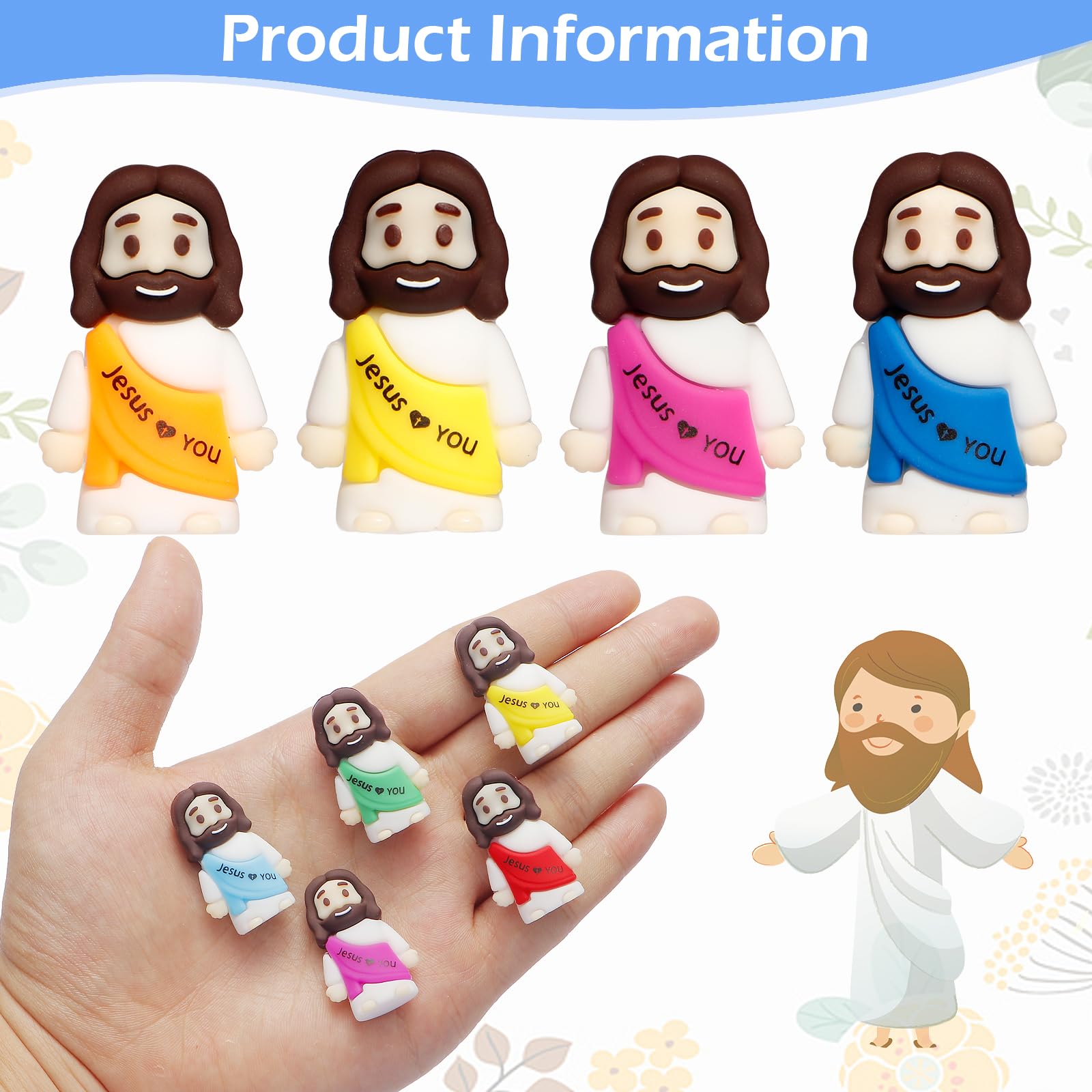 ajabavbd Tiny Jesus figurines showcase thumb-size charm suitable for tables and shelves.