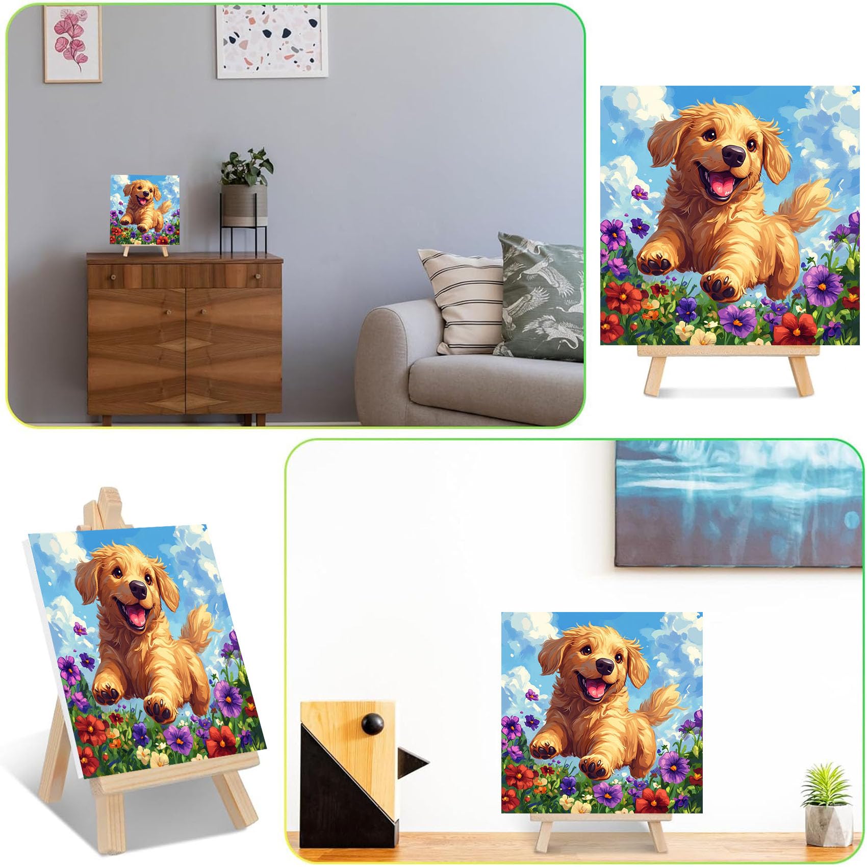 Ajepon numbered canvas promotes focus and creative skill building.