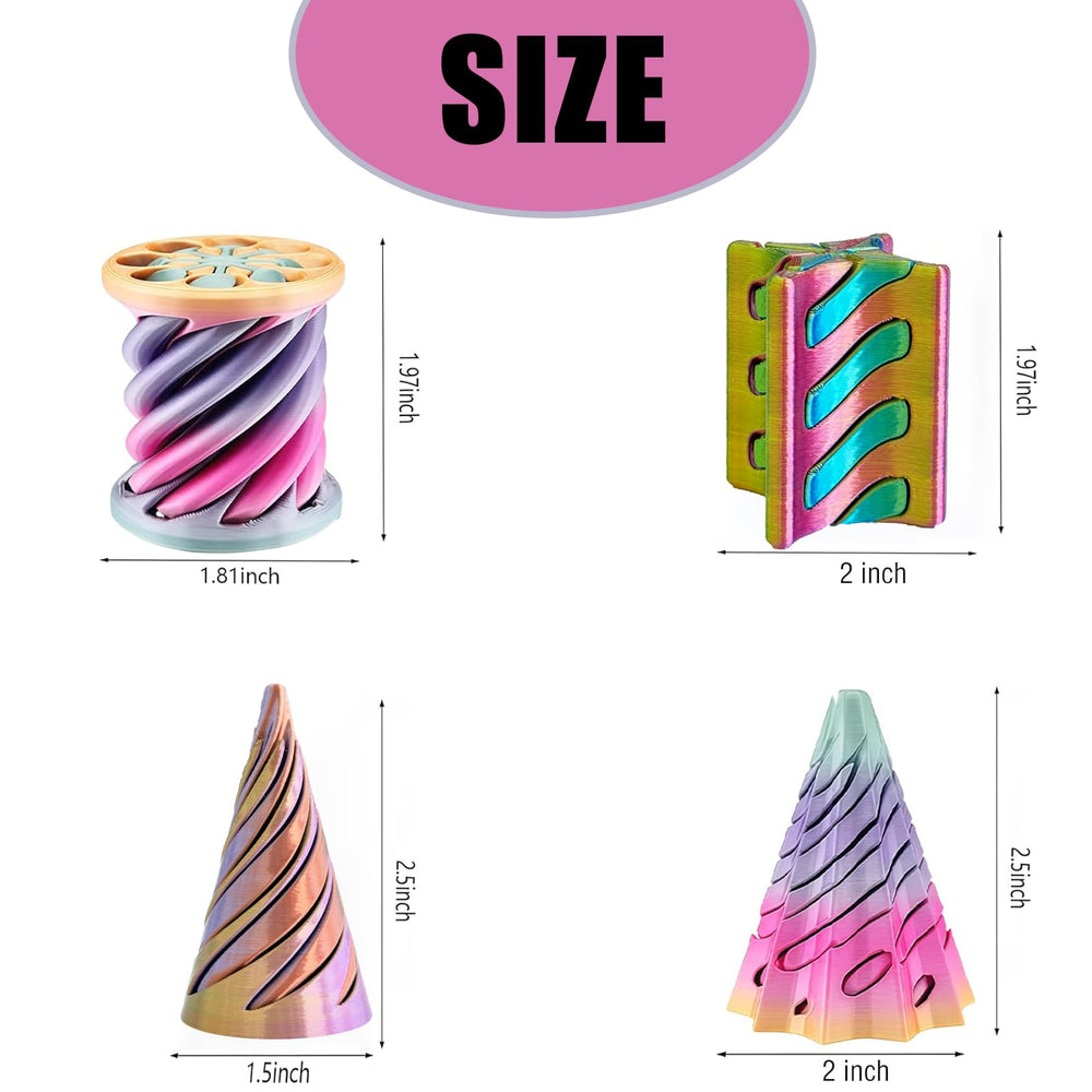 ajitxalr cone fidget set gift-pack shows three shapes for family fun.