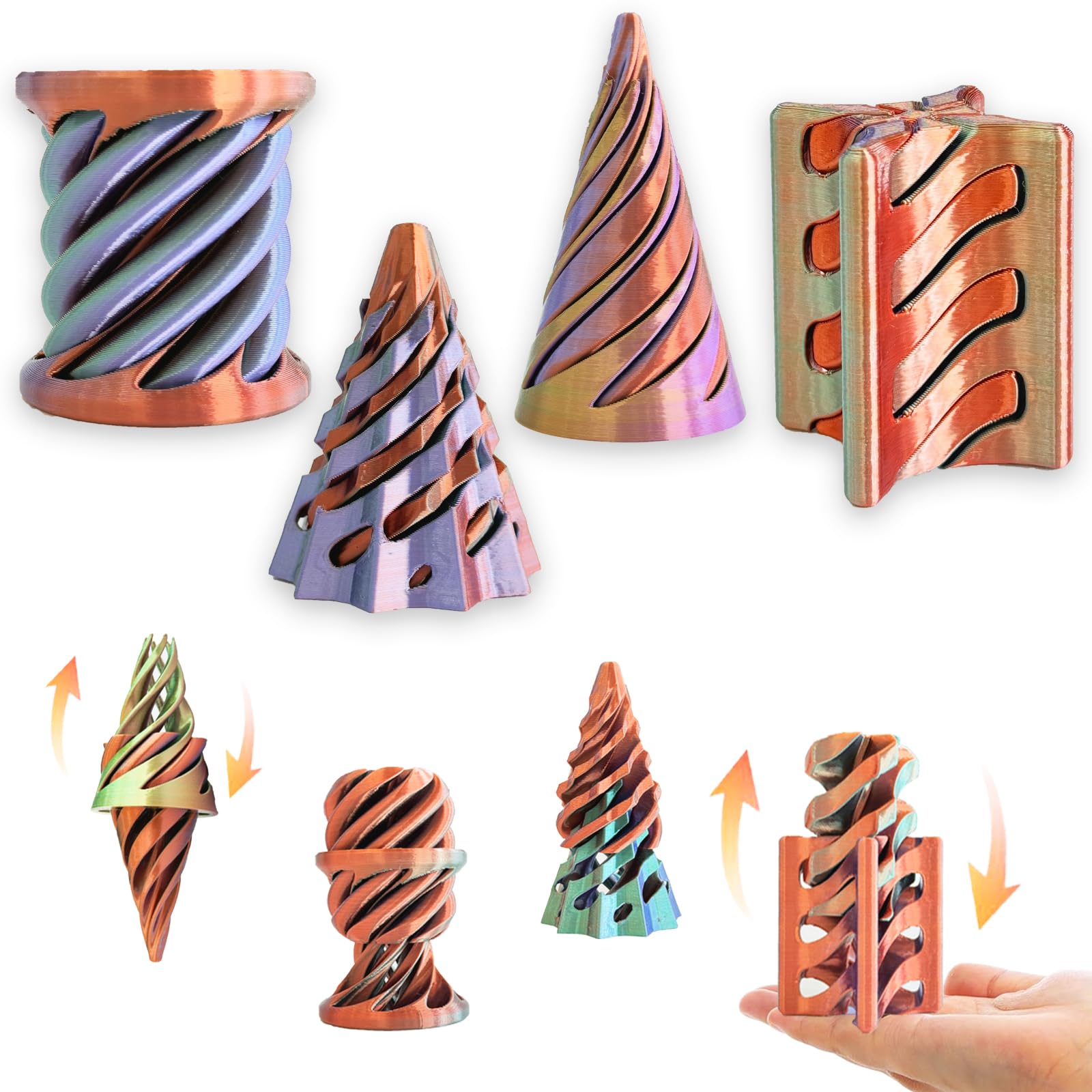 ajitxalr impossible cone spiral close-up for focus and calm.