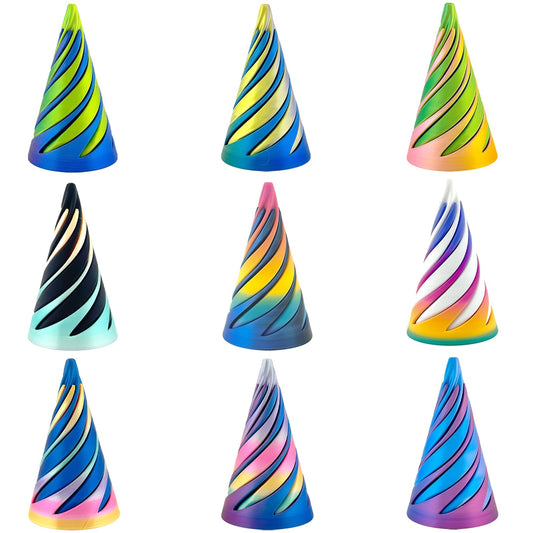 Ajitxalr Impossible Cone Spiral shown for focus and tactile play on a modern desk