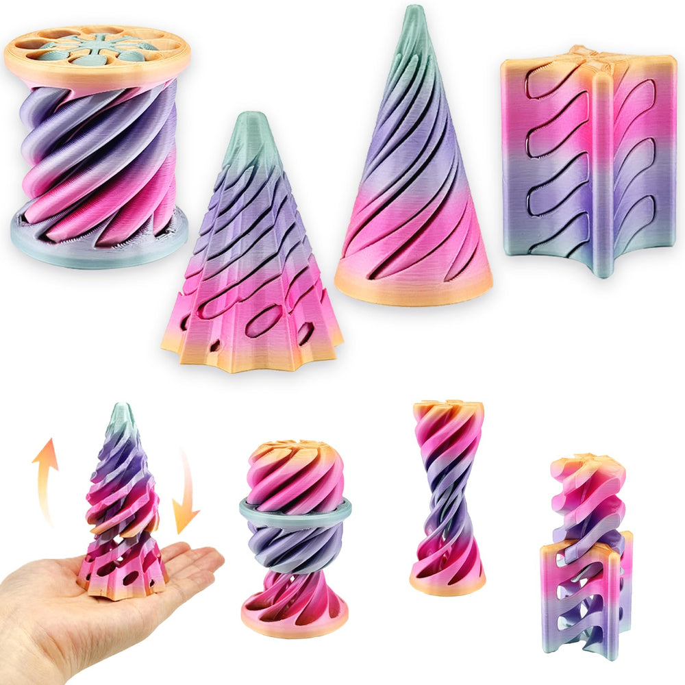 ajitxalr spiral cone twist closeup promotes focused calm through tactile play.