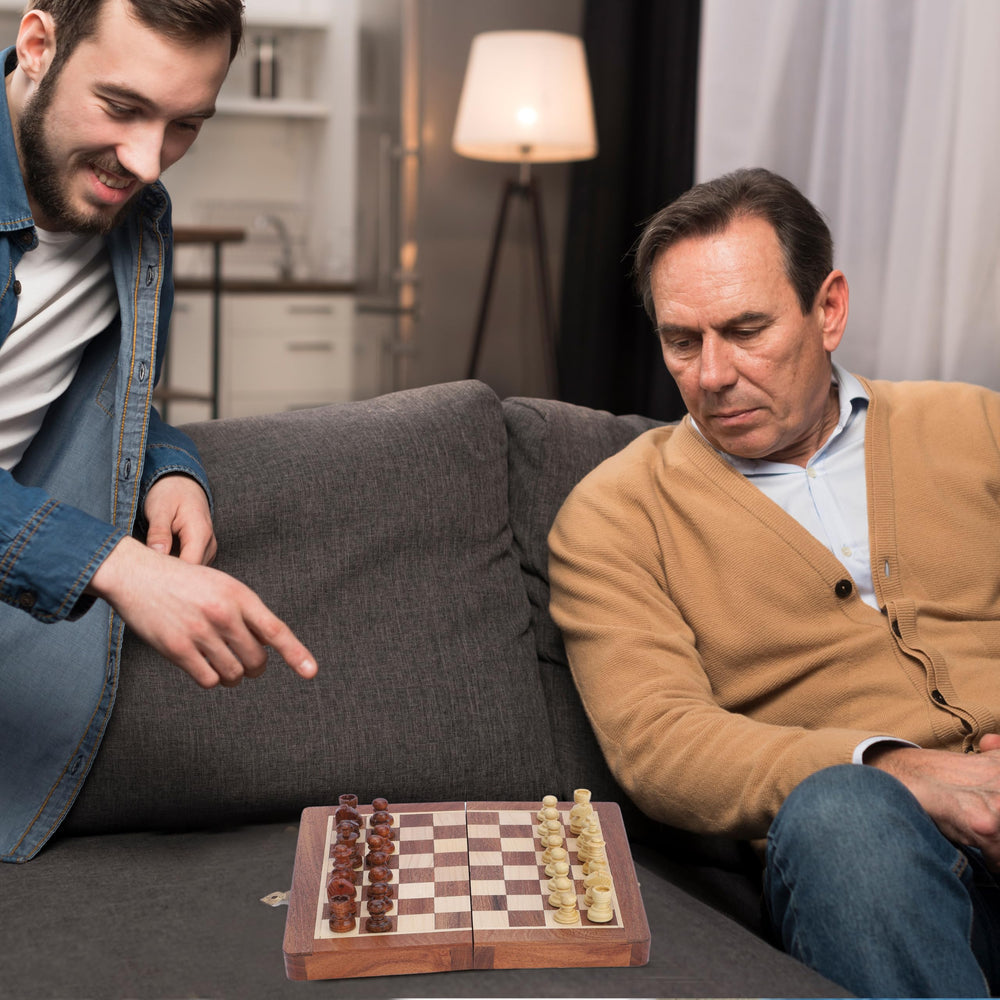 Ajuny chess board storage slots keep pieces organized and protected