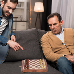 Ajuny chess board storage slots keep pieces organized and protected