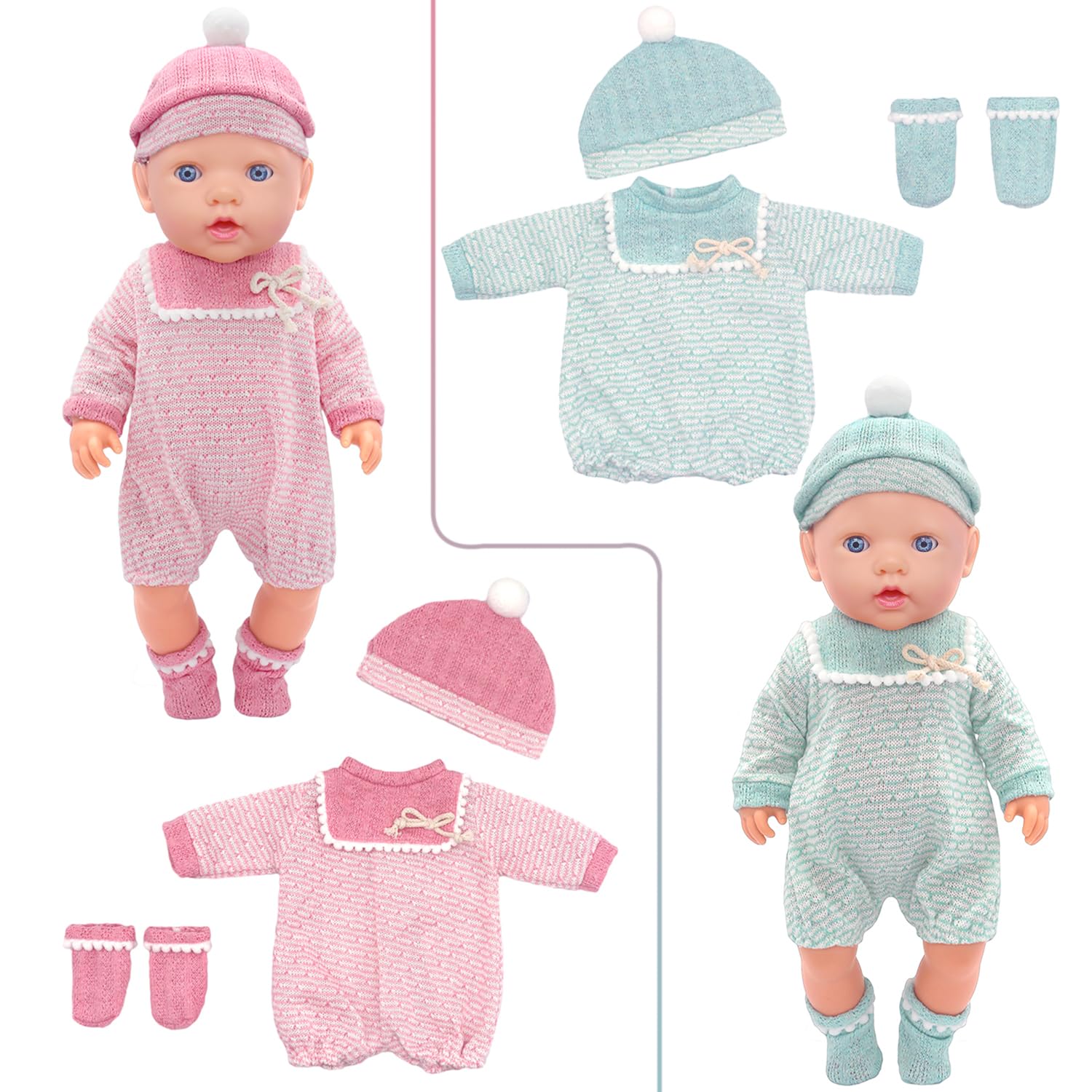 AK KYC 14-18 inch doll hats complete outfits for imaginative play