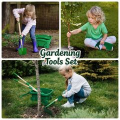 Aka Supaku wooden rake ensuring smooth soil surface and kid-friendly use.