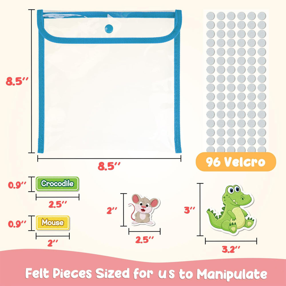 AKAYOK felt animals with velcro backs; easy to organize felt boards during lessons.