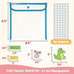 AKAYOK felt animals with velcro backs; easy to organize felt boards during lessons.