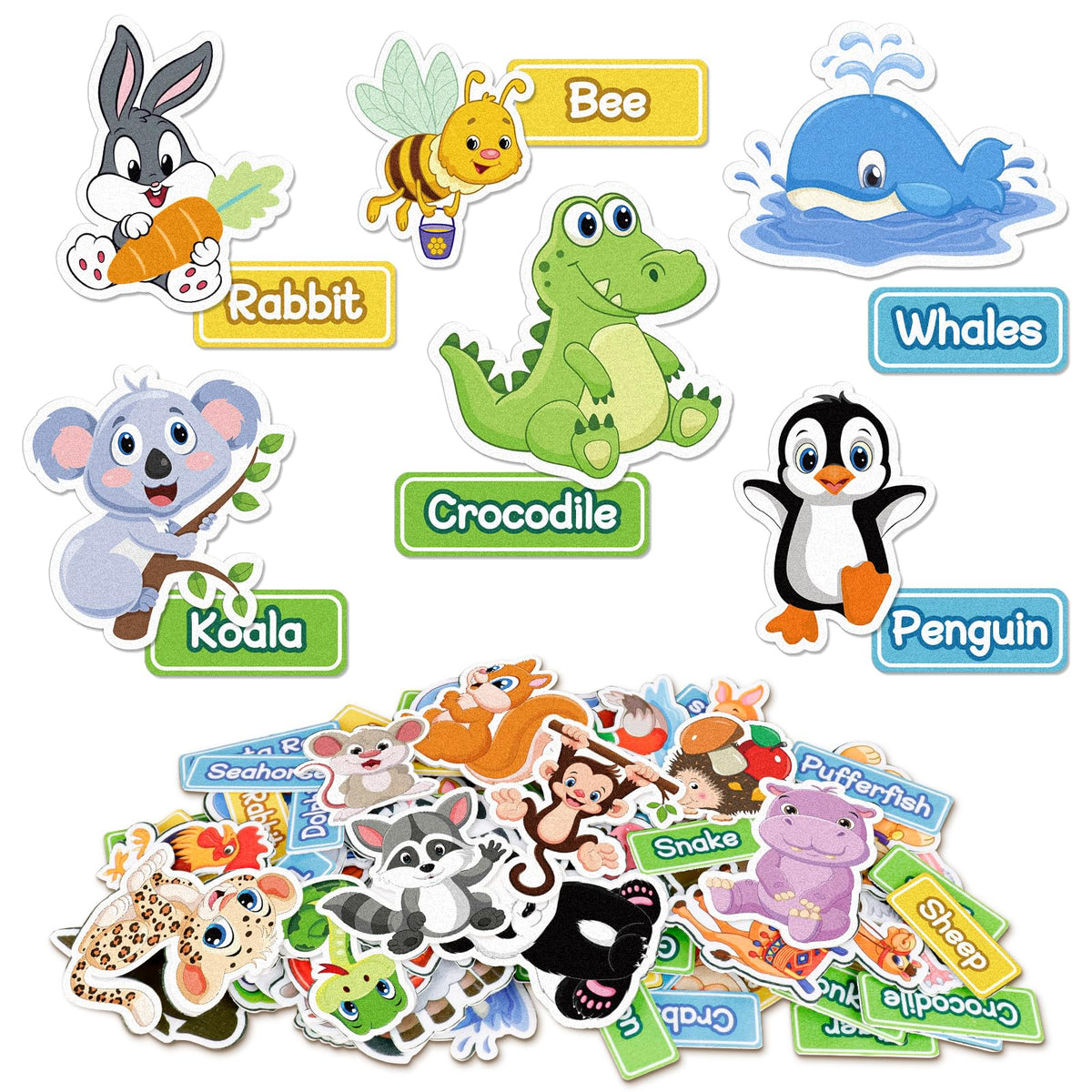 AKAYOK felt animals with storage pouch; bright figures for storytelling and learning through play.