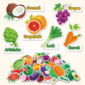 AKAYOK felt board set with 90 fruits and vegetables for interactive learning