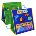 AKAYOK foldable felt board double-sided blue and green for vibrant storytelling.