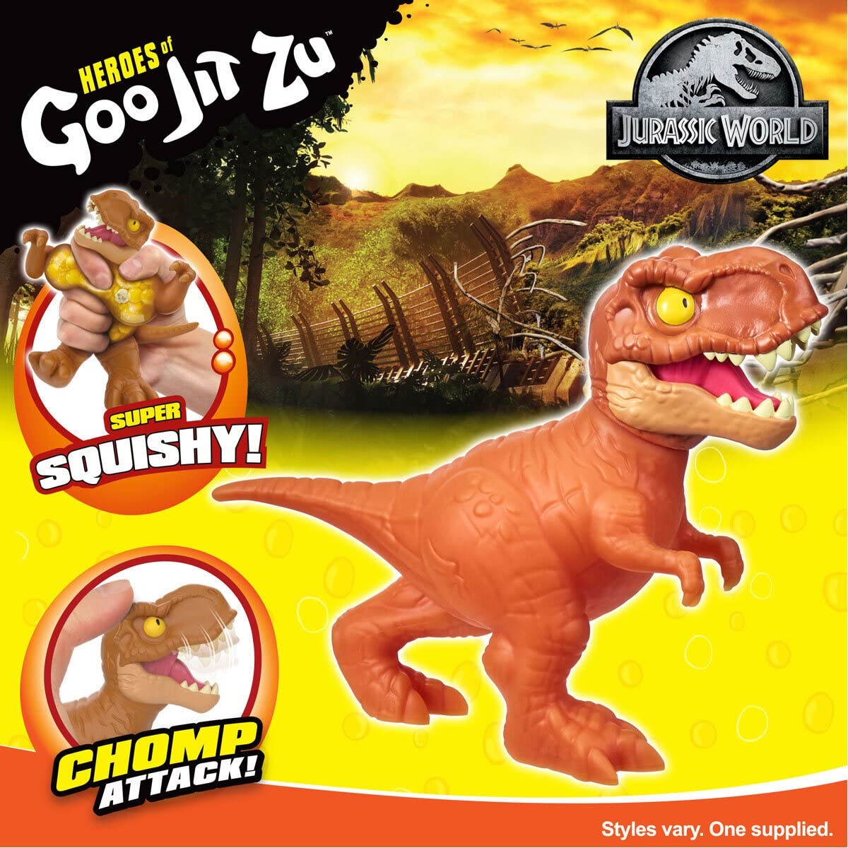 Akedo four-dino collection for imaginative stretchy dinosaur adventures.