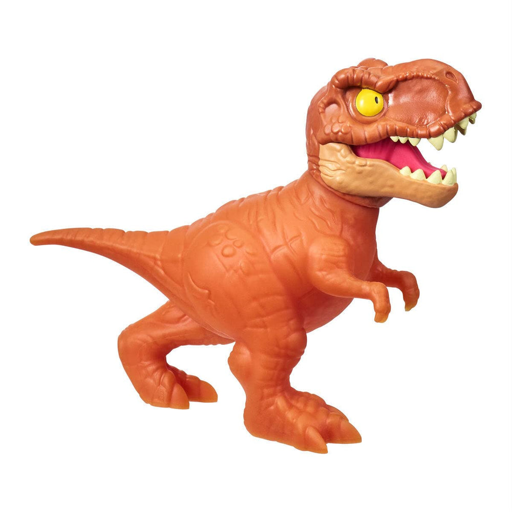Akedo Heroes of Goo Jit Zu T-Rex Stretch figure showing 3x size expansion for action play.
