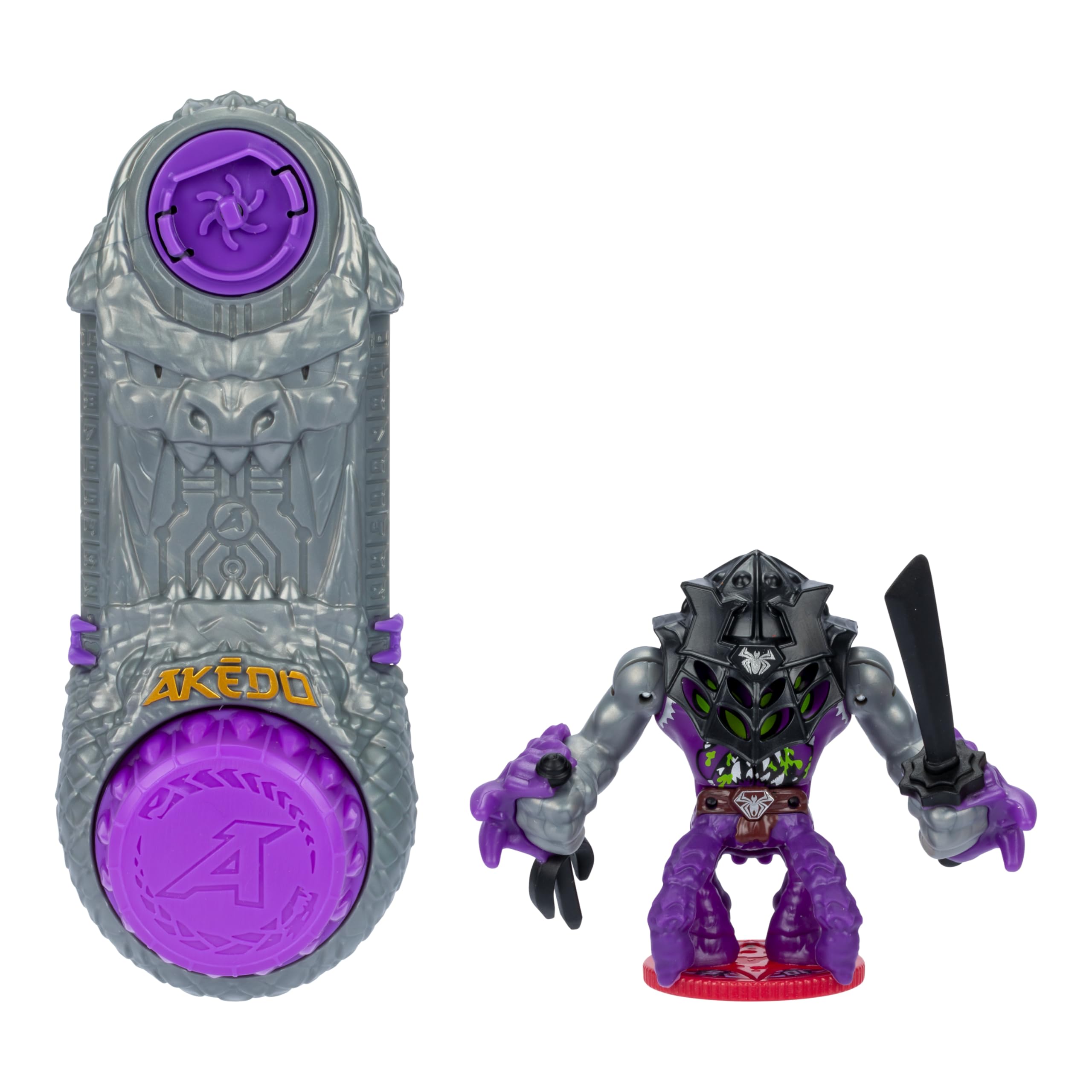 Akedo four legends lineup featuring Venom Claw, Scorched Claw, Web Weaver, Cyber Blade.