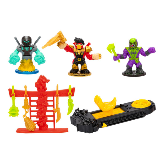 Akedo Legends Ninja Fury Three Strike Chux Starter Pack figure set for action-packed battles.