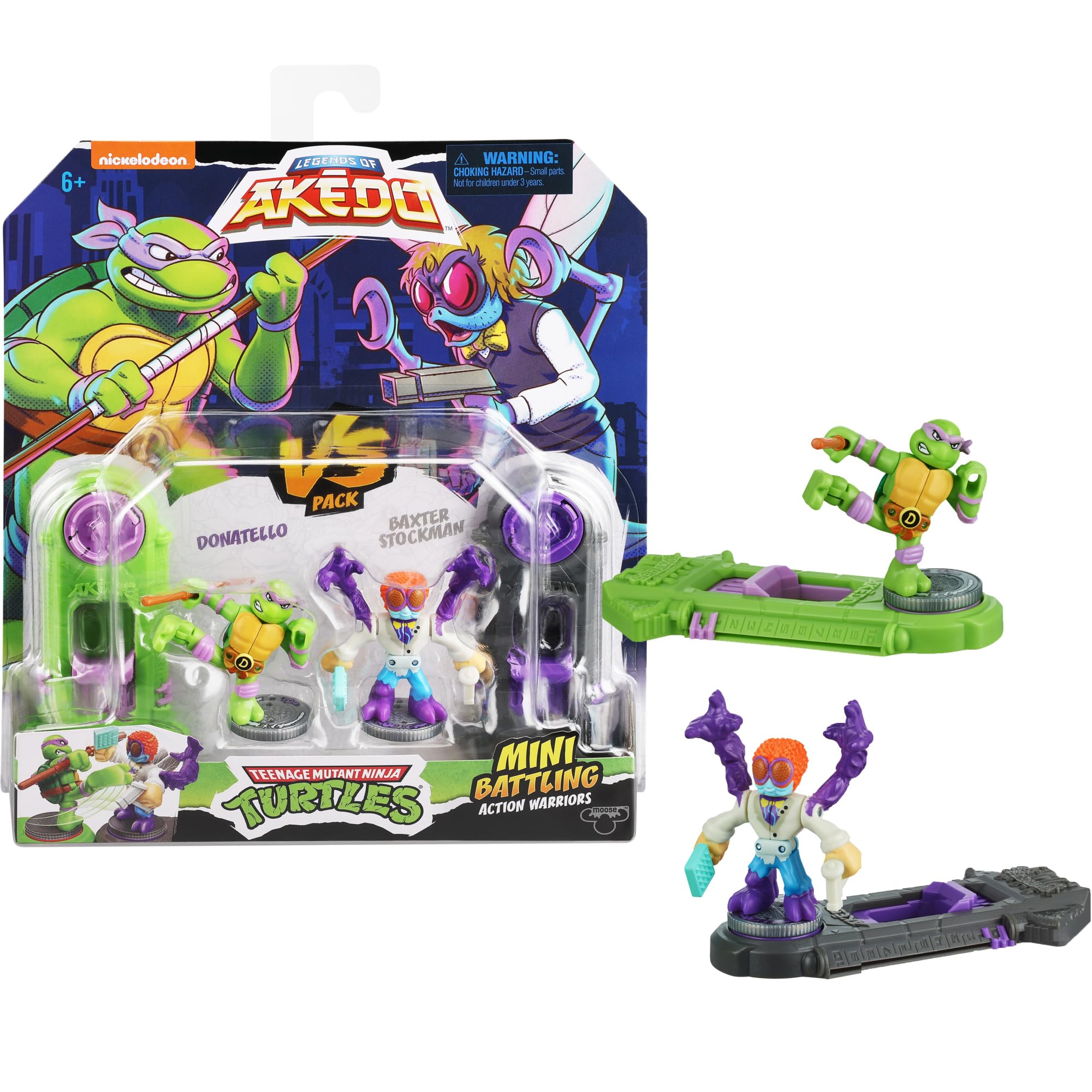 Akedo Legends TMNT Donatello with bow staff for dynamic battles.