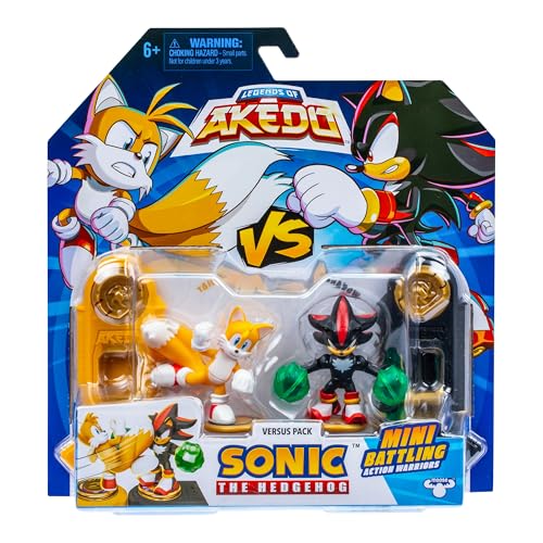 Akedo Sonic Versus Pack front view packaging highlights compact 2.25-inch figures