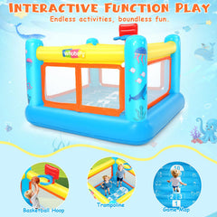 AKEYDIY Bounce House outdoor play scene highlights weather-ready fun.