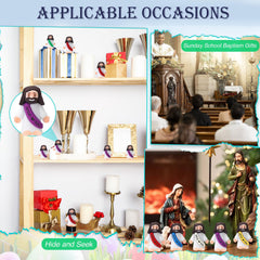 AKFAHOIF display-ready mini Jesus figures for shelves or centerpieces