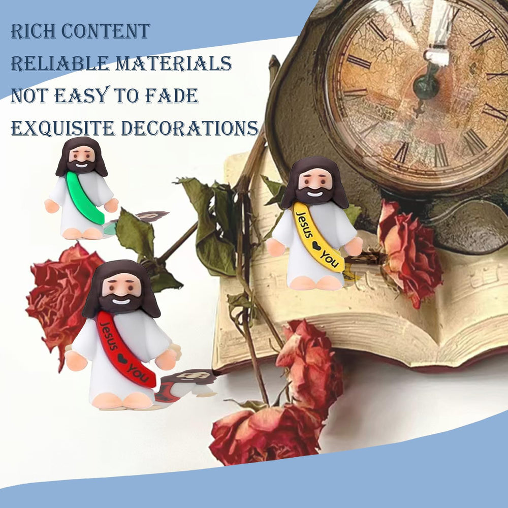 AKFAHOIF durable plastic Jesus figures 1.4 inches tall for long-lasting use