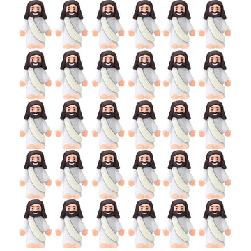 AKFAHOIF mini Jesus figures 30-set for Easter decor and play