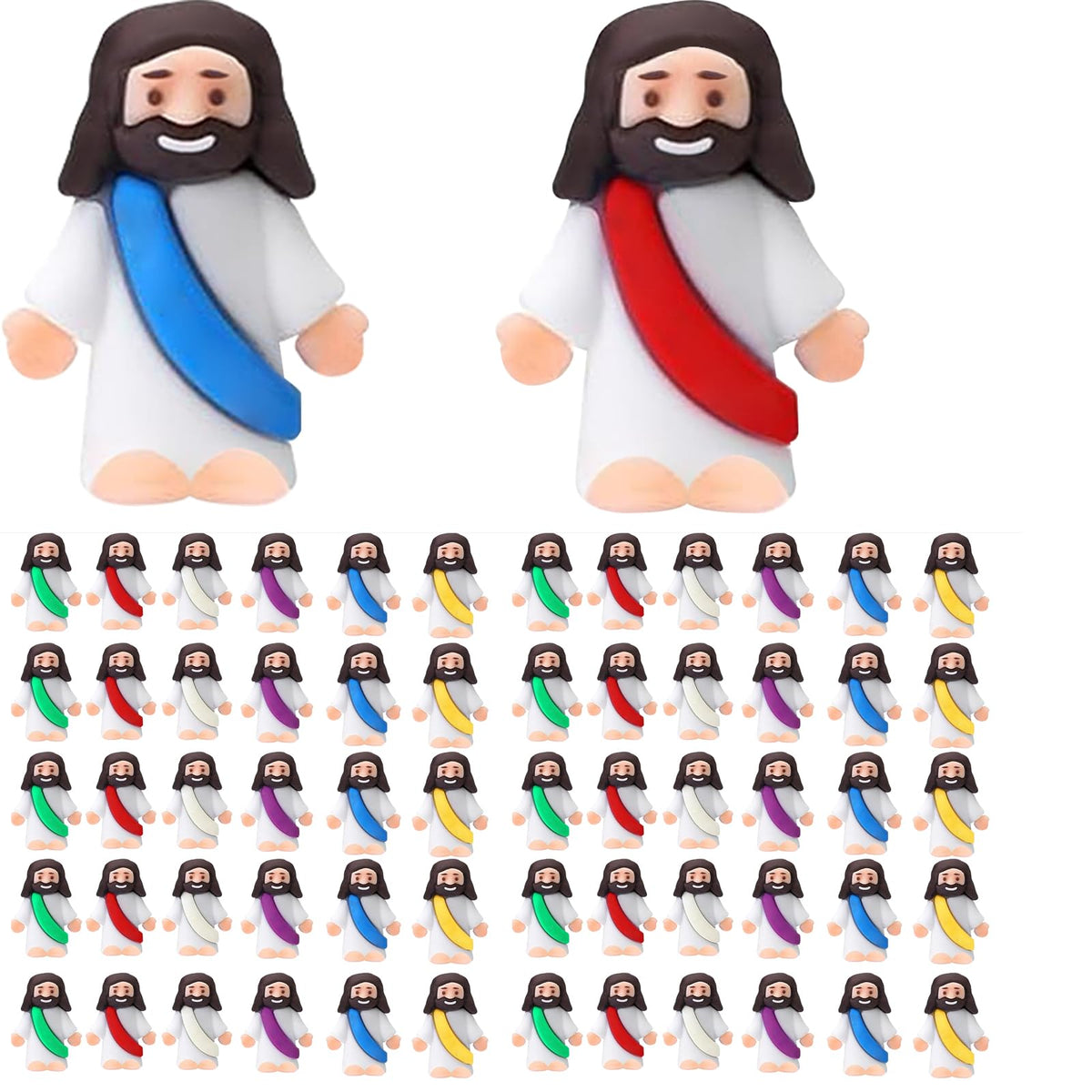 AKFAHOIF mini Jesus figures set for Easter decor and playful table-top scenes.