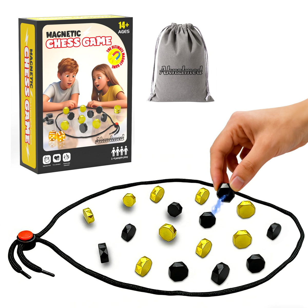 Aknzlmed Magnet Game adjustable string for quick, portable play