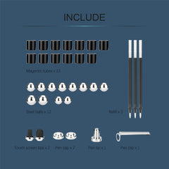 AKUTAIN Fidget Pen strong magnetic connection enabling quick assembly and customization