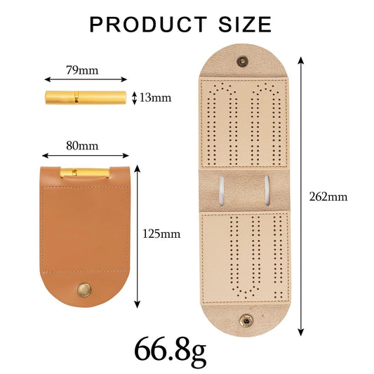 AKV Travel Cribbage Board open, full-length play surface for two players.