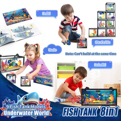 AKWME 8 in 1 fish tank crab model encourages collaborative play and color recognition.