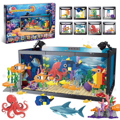 AKWME 8 in 1 fish tank octopus model building activity promotes imaginative play and fine motor skills.