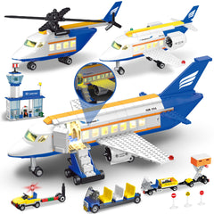 AKWME city airplane 3-in-1 build set featuring versatile airport play scenarios