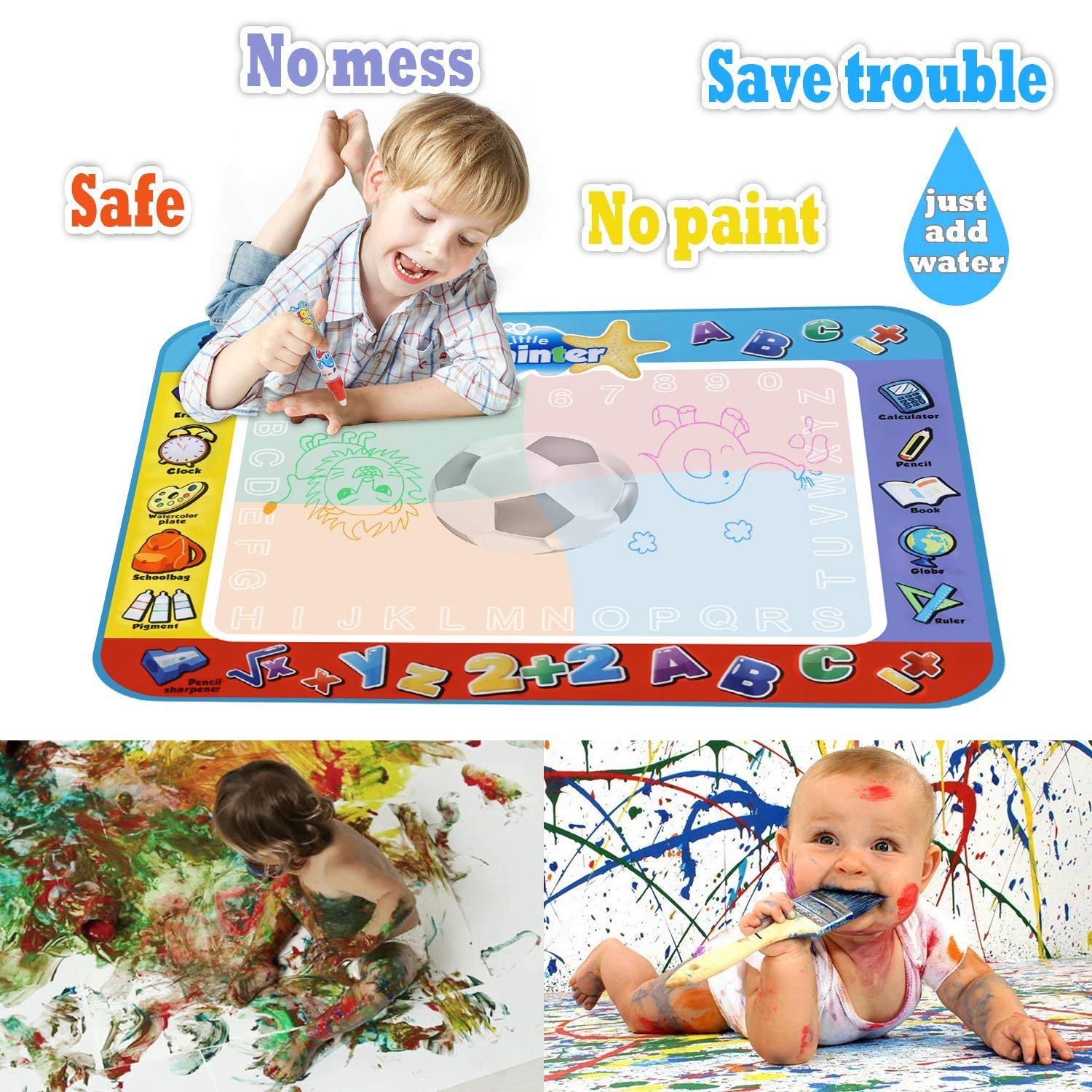 Alago Aqua Coloring Mat drawing molds unlock fun shapes.
