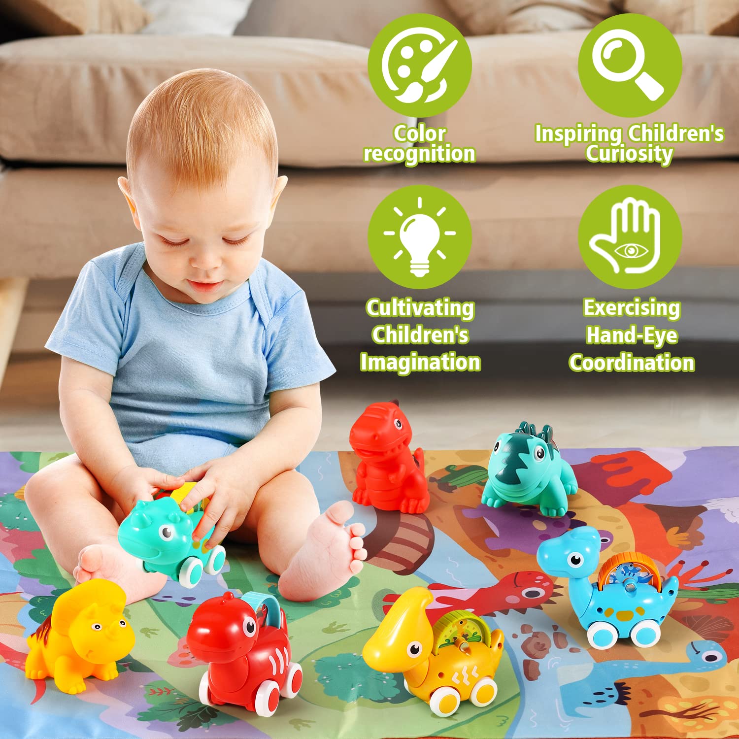 ALASOU ABS material ensures durable, safe toy cars for everyday toddler play.