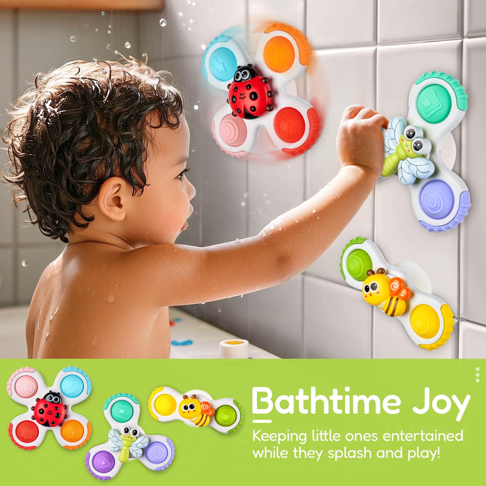 ALASOU colorful bath-time spinner toy for splashy play.