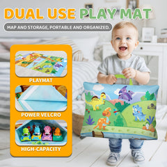 ALASOU rubber orange dinosaur car supports open-ended roleplay and storytelling.