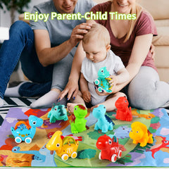 ALASOU colorful dinosaur cars bundle makes a great toddler gift.