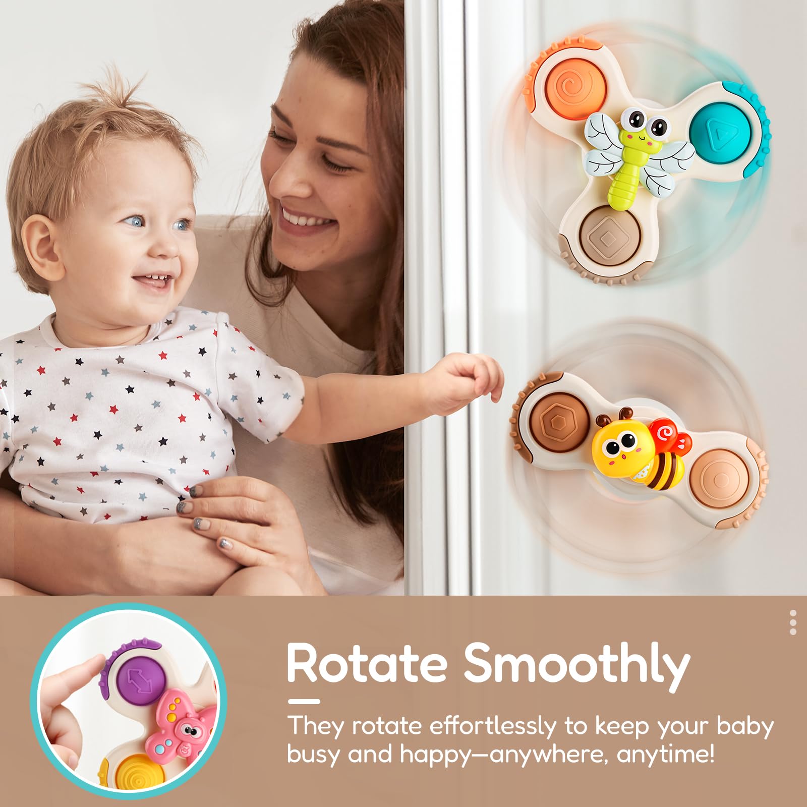 ALASOU hand-eye coordination spinner spins fast for engaging play.