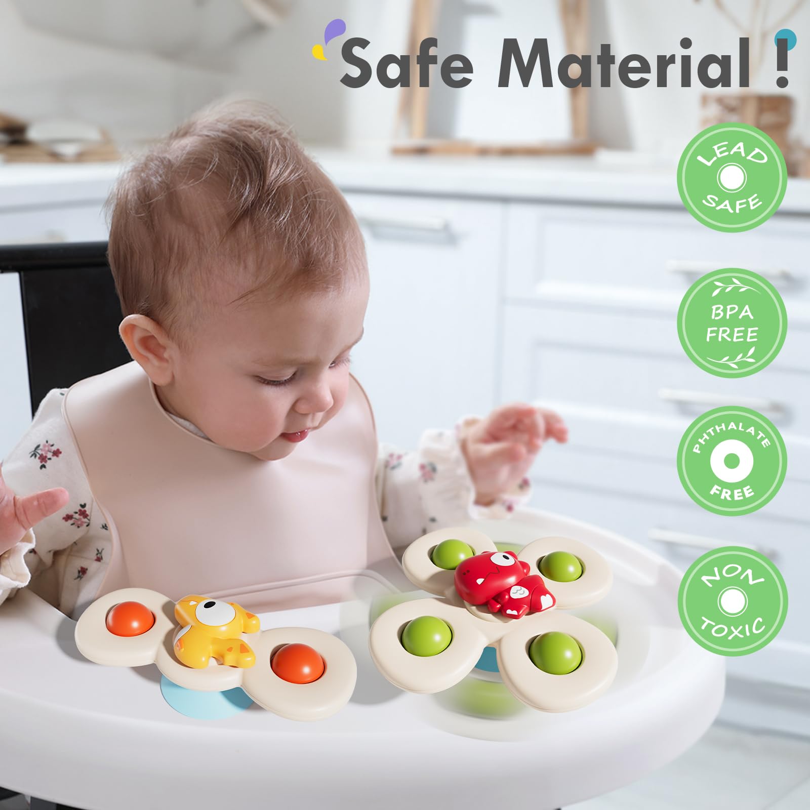 ALASOU travel-friendly spinner toy keeps toddlers entertained on the go
