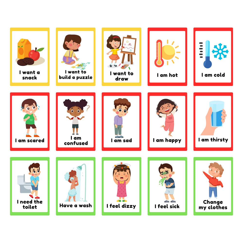 Albidaya classroom use cards help students participate without verbal dialogue.