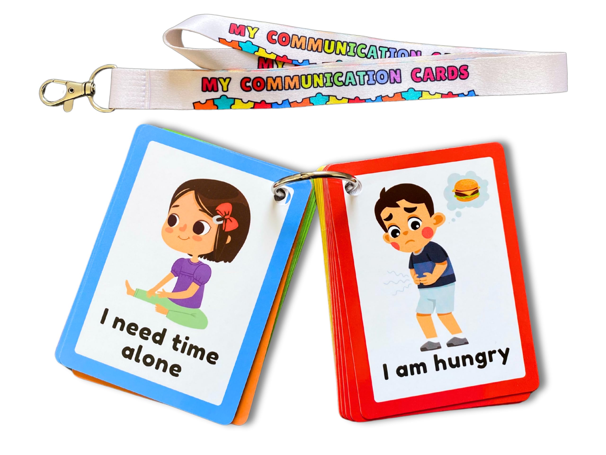 Albidaya Communication Cards with emotions icons facilitate expressing feelings in daily interactions.