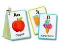 Albidaya English Alphabet Flash Cards front view with colorful letters for early learning.
