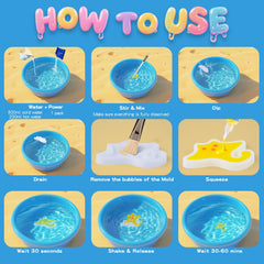 Albxiu sparkling gel colors add shimmer to water pets.