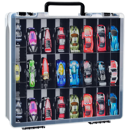 ALCYON double-sided toy storage case with 48 compartments for organized play